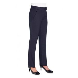 New Brook Taverner Astoria Tailored Leg Pant Size 18L Wool Blend Navy Blue NWT
